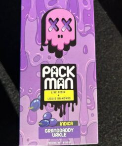 Pack Man GrandDaddy Urkle (10pc) Master Box disposable vape featuring rich grape berry flavor, smooth vapor production, and premium portable design