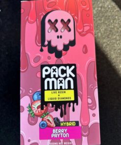 Pack Man Berry Payton (10pc) Master Box featuring premium disposable vape devices with colorful packaging, berry-inspired flavor profile, and sleek portable design.