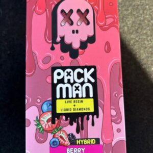 Pack Man Berry Payton (10pc) Master Box featuring premium disposable vape devices with colorful packaging, berry-inspired flavor profile, and sleek portable design.