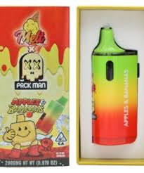 Melt x Packman Apples and Bananas Disposable Vape featuring sweet apple and creamy banana flavor, smooth airflow, compact portable design, and premium vape performance