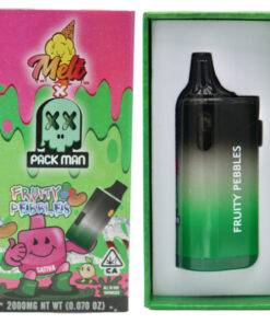 Melt x Packman Fruity Pebbles Disposable Vape featuring sweet fruity cereal flavor, smooth vapor production, sleek portable design, and premium vape performance
