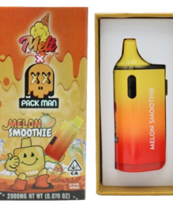 Melt x Packman Melon Smoothie Disposable Vape featuring creamy tropical melon flavor, smooth vapor production, sleek portable design, and premium vape performance