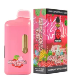 Buy CHERRY VANILLA Packman x Ace Ultra premium disposable vape featuring authentic Packman branding, smooth cherry vanilla flavor profile, high-quality Ace Ultra hardware, and secure sealed packaging.