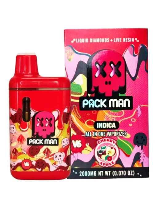 Cherry Apple Packman Disposable – Packman V6 Disposable vape featuring sweet cherry and crisp apple flavor, premium design, smooth vapor production, and authentic Packman quality.