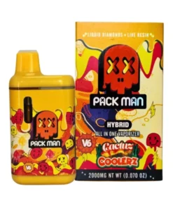 Coolerz Packman Disposable featuring cool mint-inspired flavor, Packman V6 Disposable technology, smooth vapor production, and premium portable design.