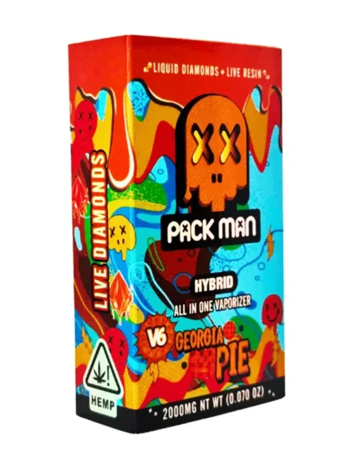 Georgia Pie Packman V6 Disposable featuring sweet pie-inspired flavor, premium Packman V6 technology, smooth vapor production, and portable design.